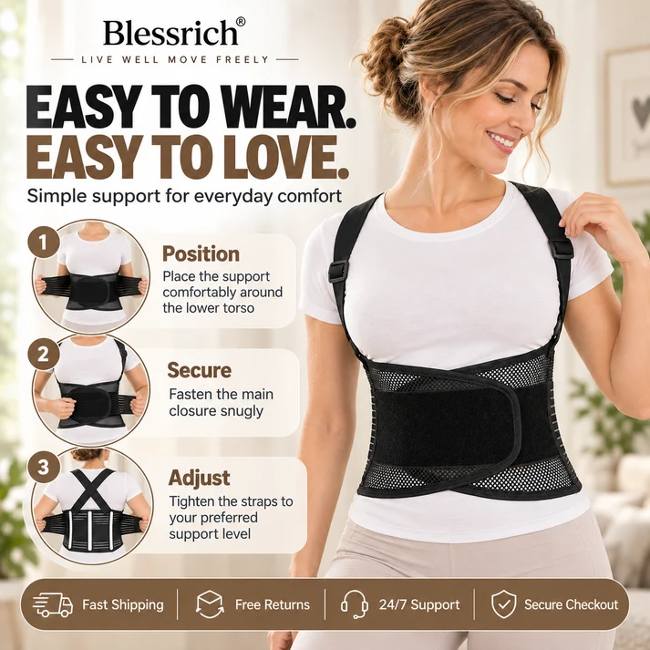 ⏳TIME-LIMITED 50% OFF！！！⏰ Support Your Back Instantly! Breathable 4-Rod Waist Support Brace