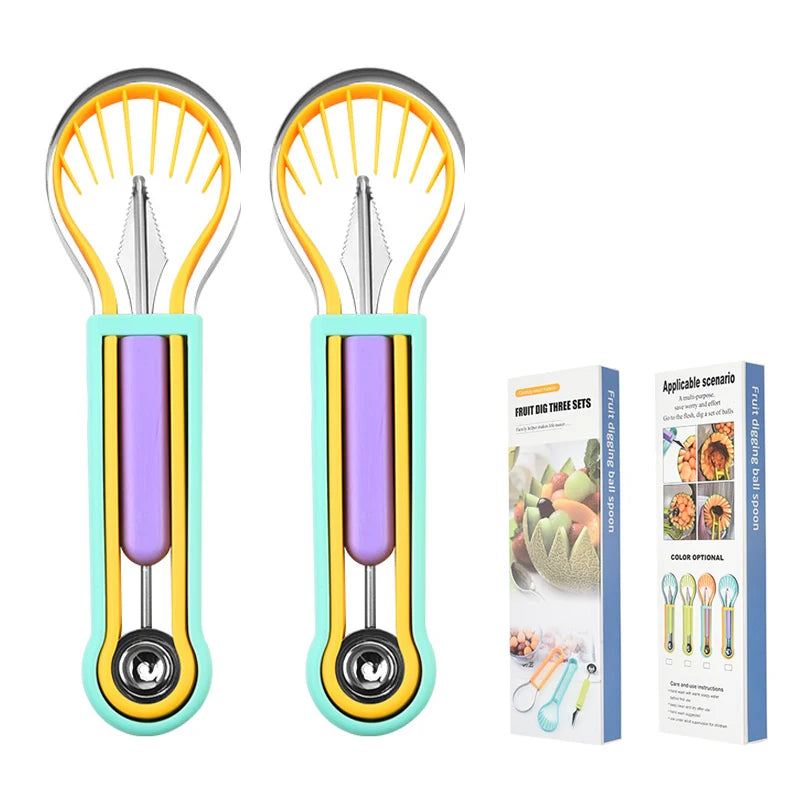 Multi-Functional Fruit Melon Baller Scoop Set