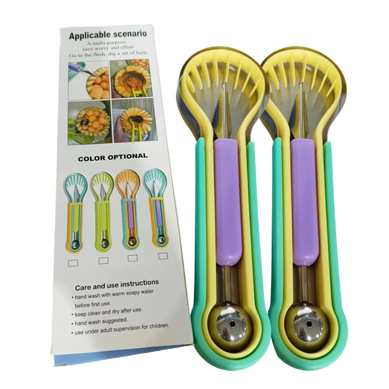 Multi-Functional Fruit Melon Baller Scoop Set