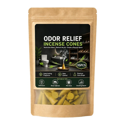 🥳HOT SALE🥳💞50K+ SOLD!Household Odor Relief Cones – ideal for damp days & enclosed spaces. Slow-burn, just-right fragrance – place in bathrooms, cabinets or porches. Instant freshness! 💚✨