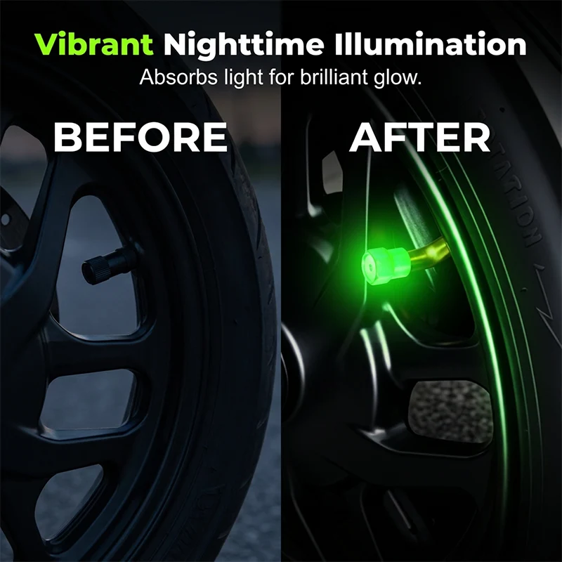 📢📢50% OFF!! ⏰Safe, cool, universal, and stylish—universal glowing tire valve caps.