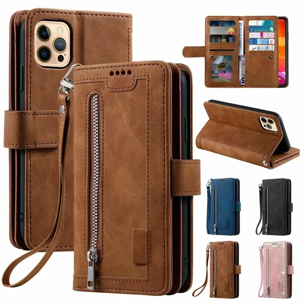 Luxury Zipper Wallet Phone Case for iPhone👛