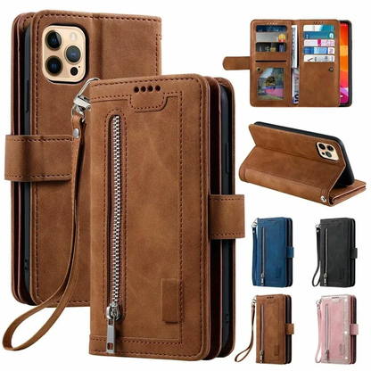 Luxury Zipper Wallet Phone Case for iPhone👛