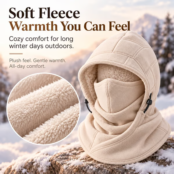 ❄️3-in-1 Winter Windproof Balaclava—All-around winter protection for the face and neck, designed for the outdoors