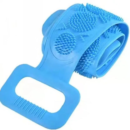 🚿 Dual Handle Silicone Back Scrubber | Deep Exfoliating Shower Brush