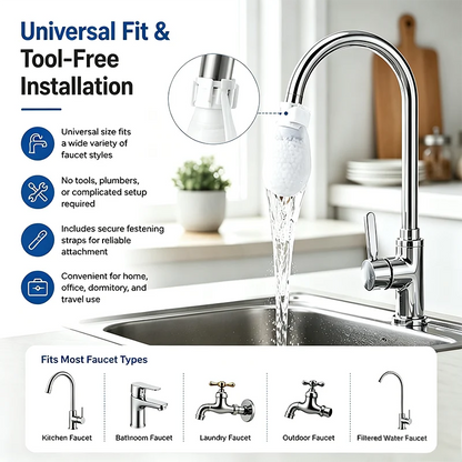 🚰 50% OFF NOW! 🧼 Anti-Splash Kitchen Faucet Filter for Sediment & Rust Removal – 360° swivel & easy install – Reduces chlorine smell, fits most faucets – cleaner water & less mess 💧