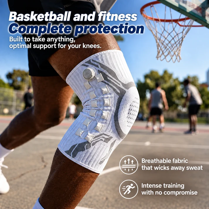 Adjustable, high-quality compression knee brace suitable for men, women, and all ages.