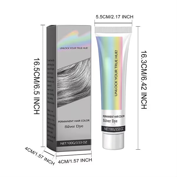 💥 2-in-1 Natural Essence Extract Silver Hair Dye