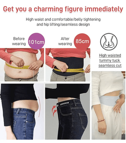 Buy one and get seven free HIGH WAISTED TUMMY TUCK HIP LIFTING NO TRACE WORMWOOD ANTIBACTERIAL PANTIES