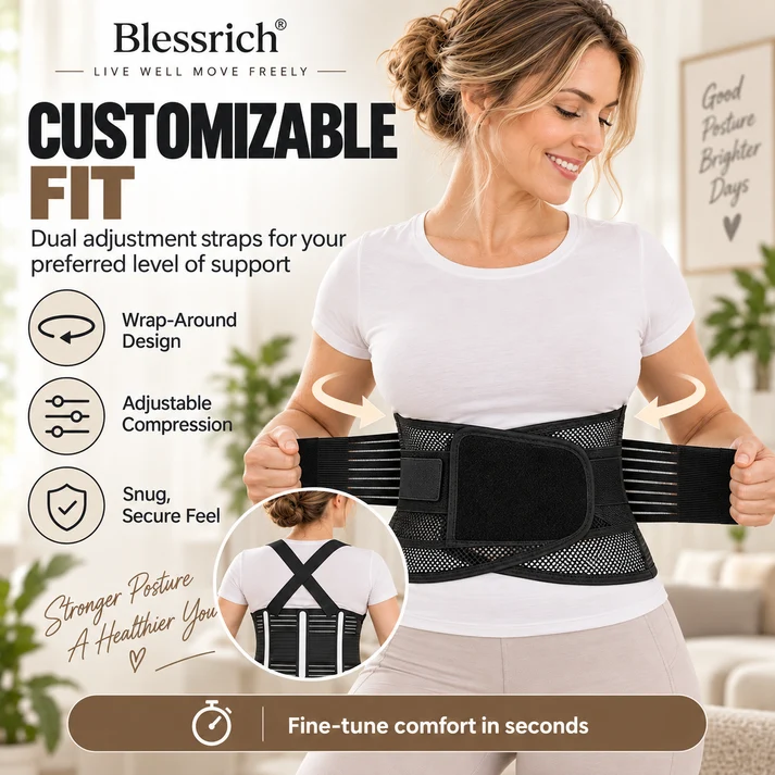 ⏳TIME-LIMITED 50% OFF！！！⏰ Support Your Back Instantly! Breathable 4-Rod Waist Support Brace