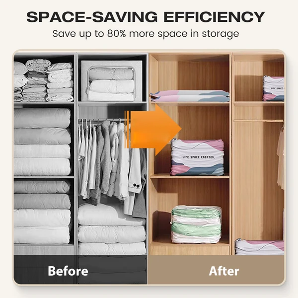📦 Large-capacity vacuum storage compression bags – no pump needed! 💨✨