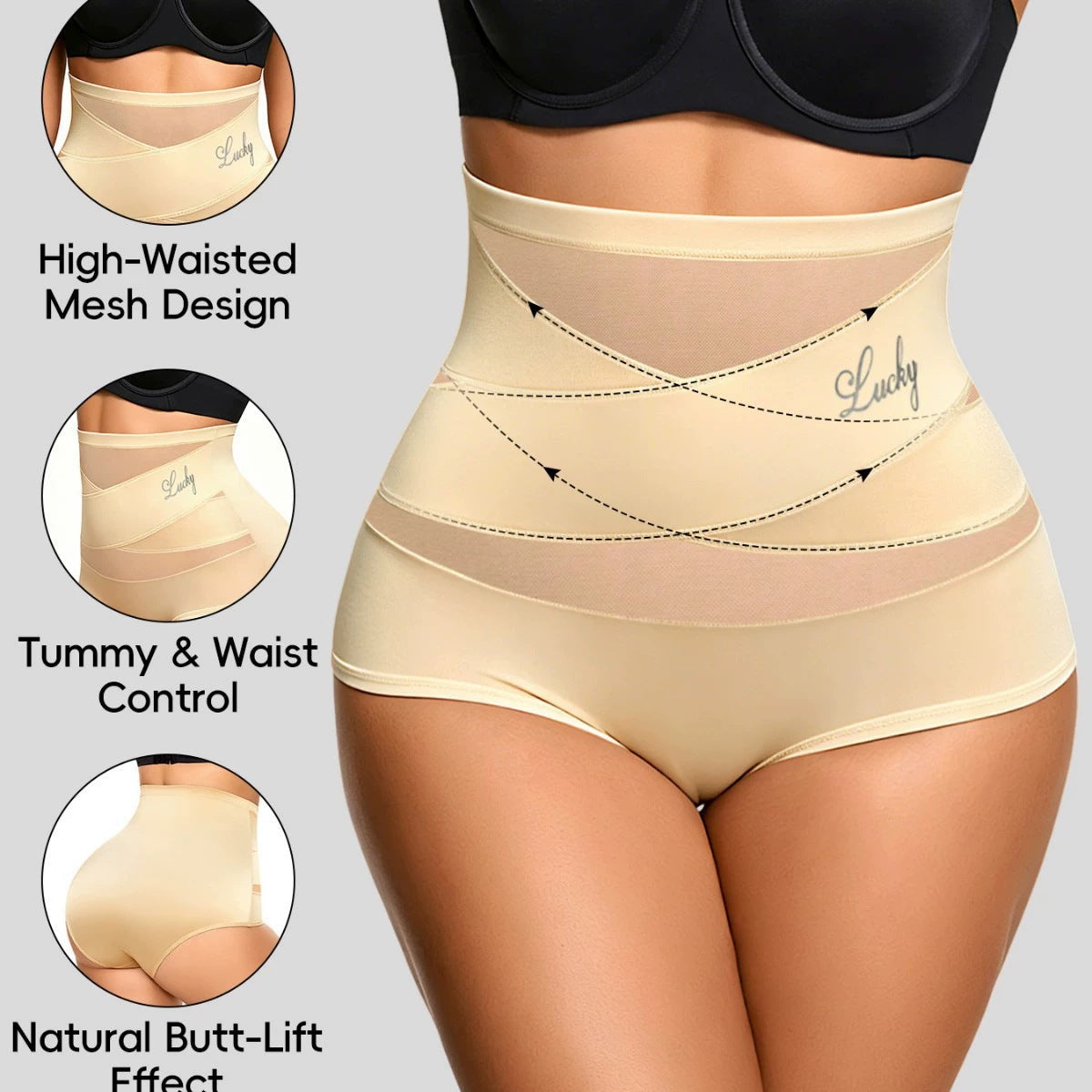 🌸Last day -✨Buy 3 for 60% off🌸Plus Size High-Waisted Tummy Control Underwear
