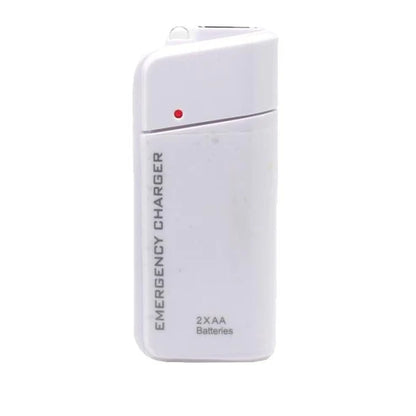 Portable Emergency Phone Charger AA Battery Powered Power Bank with LED Flashlight
