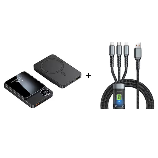 🔋✨Professional Magnetic Charger for Travelers & Professionals 🧲| 22.5W Wired & 15W Wireless | 10,000 mAh | Fast Delivery💥