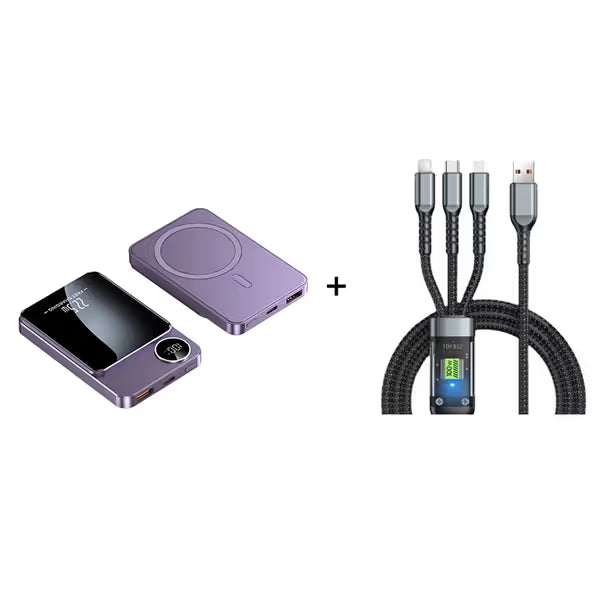 🔋✨Professional Magnetic Charger for Travelers & Professionals 🧲| 22.5W Wired & 15W Wireless | 10,000 mAh | Fast Delivery💥