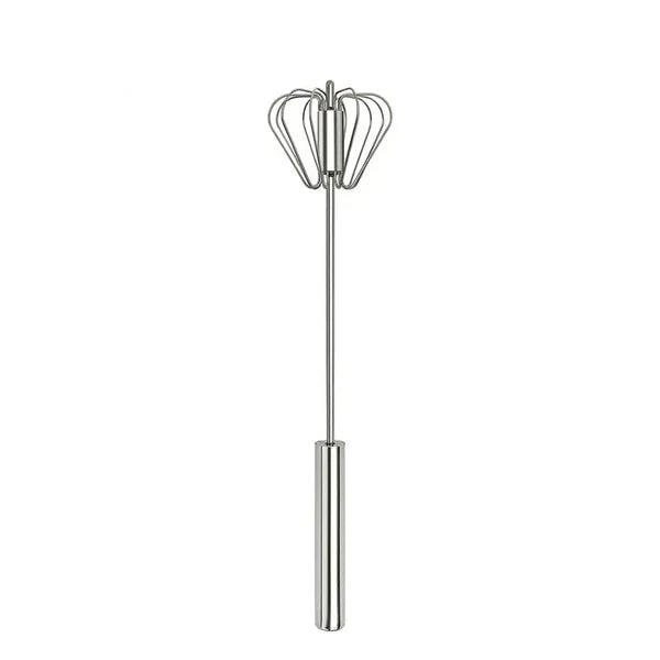 🥄✨ 10 inch Stainless Steel Hand-Push Rotary Whisk – Effortless Mixing in Seconds!
