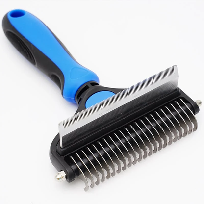 🐾Professional double-sided pet hair removal tool for dogs and cats—gentle and highly effective for a hair-free home.🐈