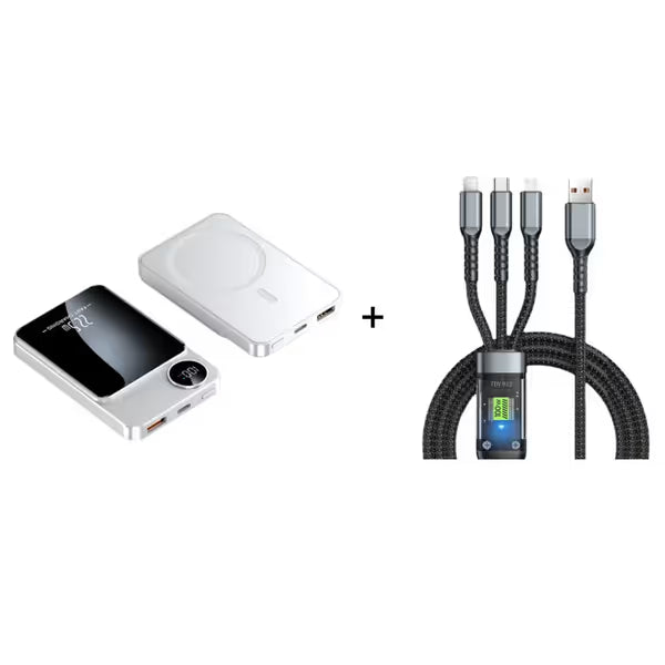 🔋✨Professional Magnetic Charger for Travelers & Professionals 🧲| 22.5W Wired & 15W Wireless | 10,000 mAh | Fast Delivery💥