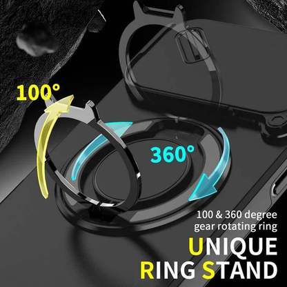 📱 LIMITED TIME 50% OFF! 🧲 Magnetic Phone Case with Ring Stand for iPhone – Military-Grade Drop Protection, 360° Rotatable Stand & Slide Camera Cover ✨