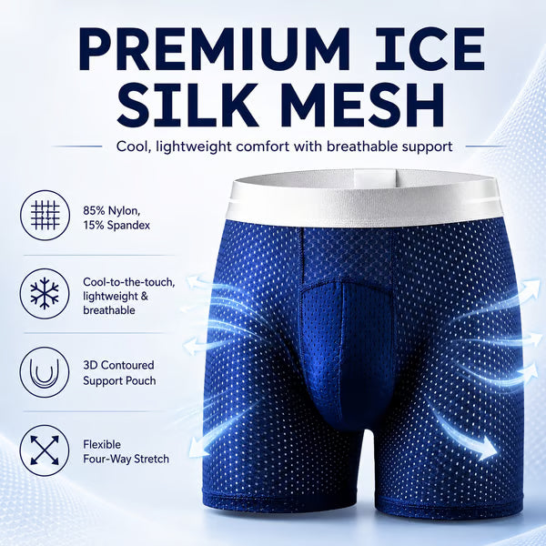 🏆45K+ SOLD 🔥2026 HOT SALE AirSorb™ Premium All-Day Comfort IceSilk Mesh Men's Boxer