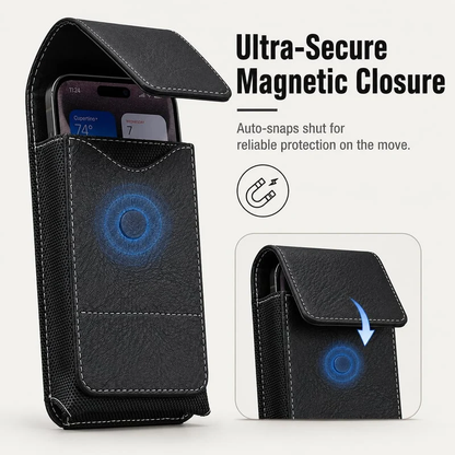 🏆 Last Day Special Price ! 🔥Premium Men's PULeather Cell Phone📱 HolsterPouch👛