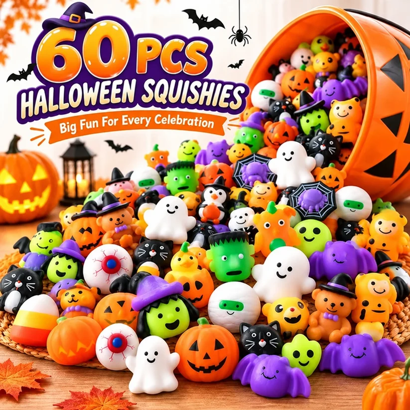 Halloween 🎃 Mega Sale: Last Day for 50% Off 🎃 30PCS Halloween Mochi Squishy Toys👻