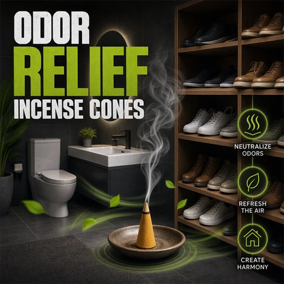 🥳HOT SALE🥳💞50K+ SOLD!Household Odor Relief Cones – ideal for damp days & enclosed spaces. Slow-burn, just-right fragrance – place in bathrooms, cabinets or porches. Instant freshness! 💚✨