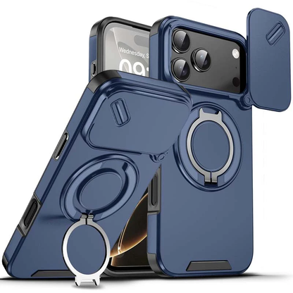 📱 LIMITED TIME 50% OFF! 🧲 Magnetic Phone Case with Ring Stand for iPhone – Military-Grade Drop Protection, 360° Rotatable Stand & Slide Camera Cover ✨