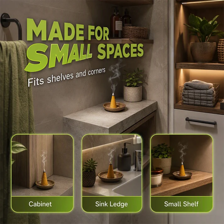 🥳HOT SALE🥳💞50K+ SOLD!Household Odor Relief Cones – ideal for damp days & enclosed spaces. Slow-burn, just-right fragrance – place in bathrooms, cabinets or porches. Instant freshness! 💚✨