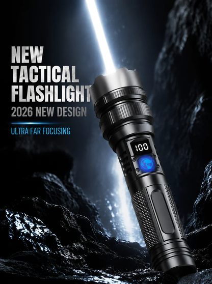 🔦High-Power Rechargeable ZoomFlashlight - 2000LM, Power Bank & DigitalBattery Display