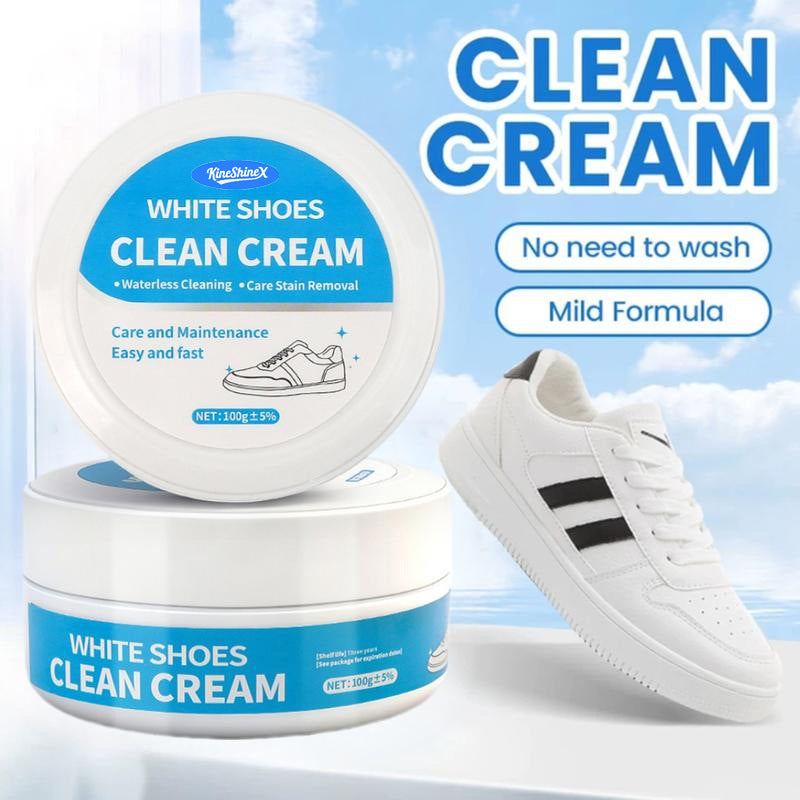 ✈️Last Day 50% OFF✨👟White Shoe Cleaner Cream | Multipurpose No-Wash Solid Comes with Sponge