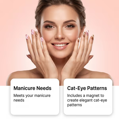💅✨Cat‑Eye Gel Nail Polish Pen Set Magnetic Cat Eye Gel Pen 5‑Color Kit UV Curing Home Manicure Tools