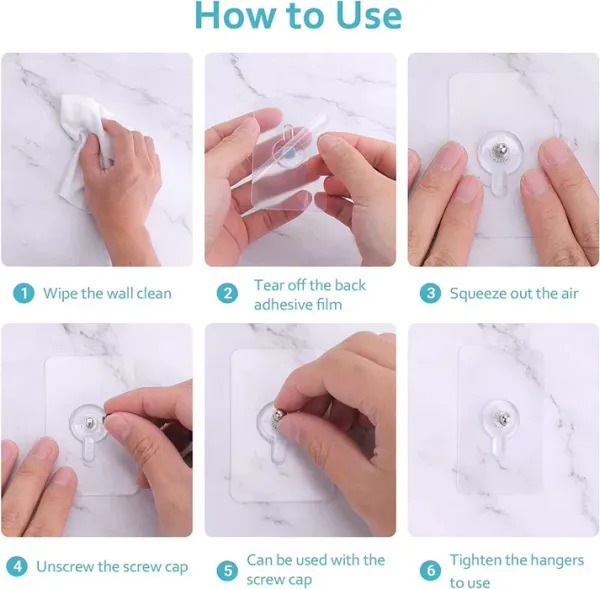 Heavy Duty Adhesive Wall Hooks