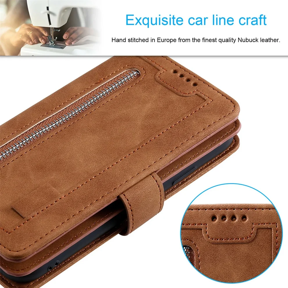Luxury Zipper Wallet Phone Case for iPhone👛