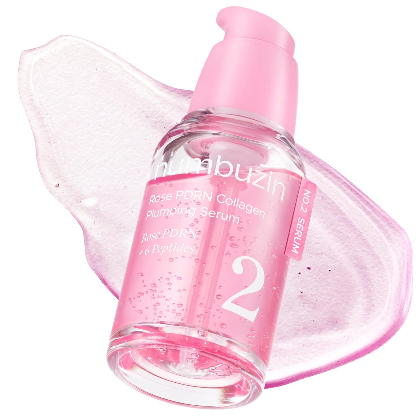 numbuzin No.2 Rose PDRN Collagen Plumping Serum, Hydrating & Firming Serum with Peptides, Plump, Glowing Skin,