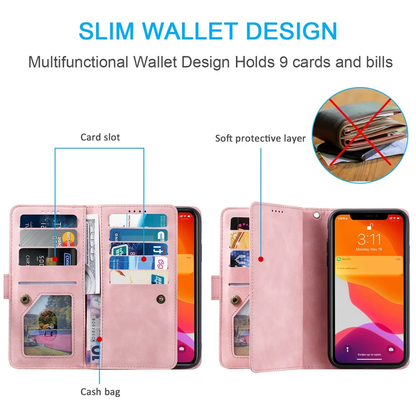 Luxury Zipper Wallet Phone Case for iPhone👛