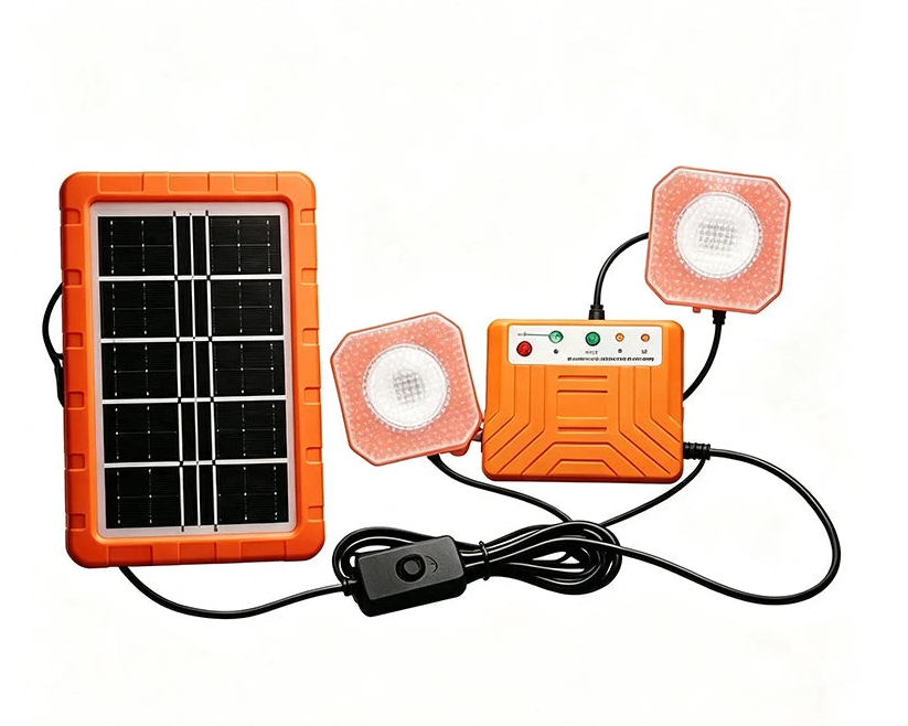 🔥 Portable Solar Power Station + 2 LED Lights – Power Anywhere, Anytime ☀️🔋