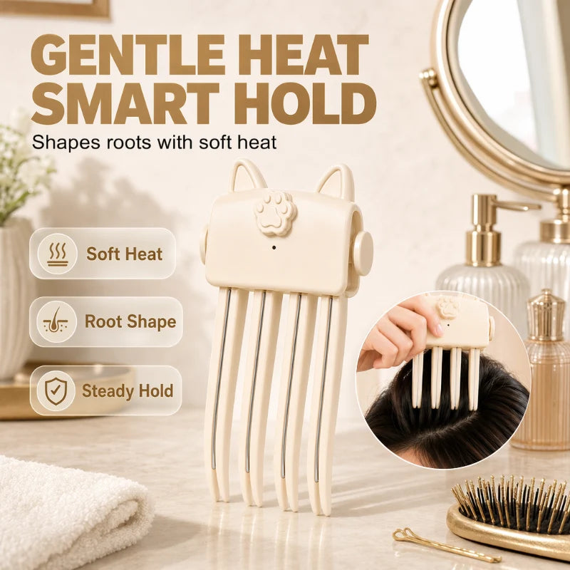 💎📢📢 50% OFF !! ⏰💨💇 Wireless Heated Volumizing Root Lift Clip, Portable Travel Hair Styling Tool for Flat Fine Hair