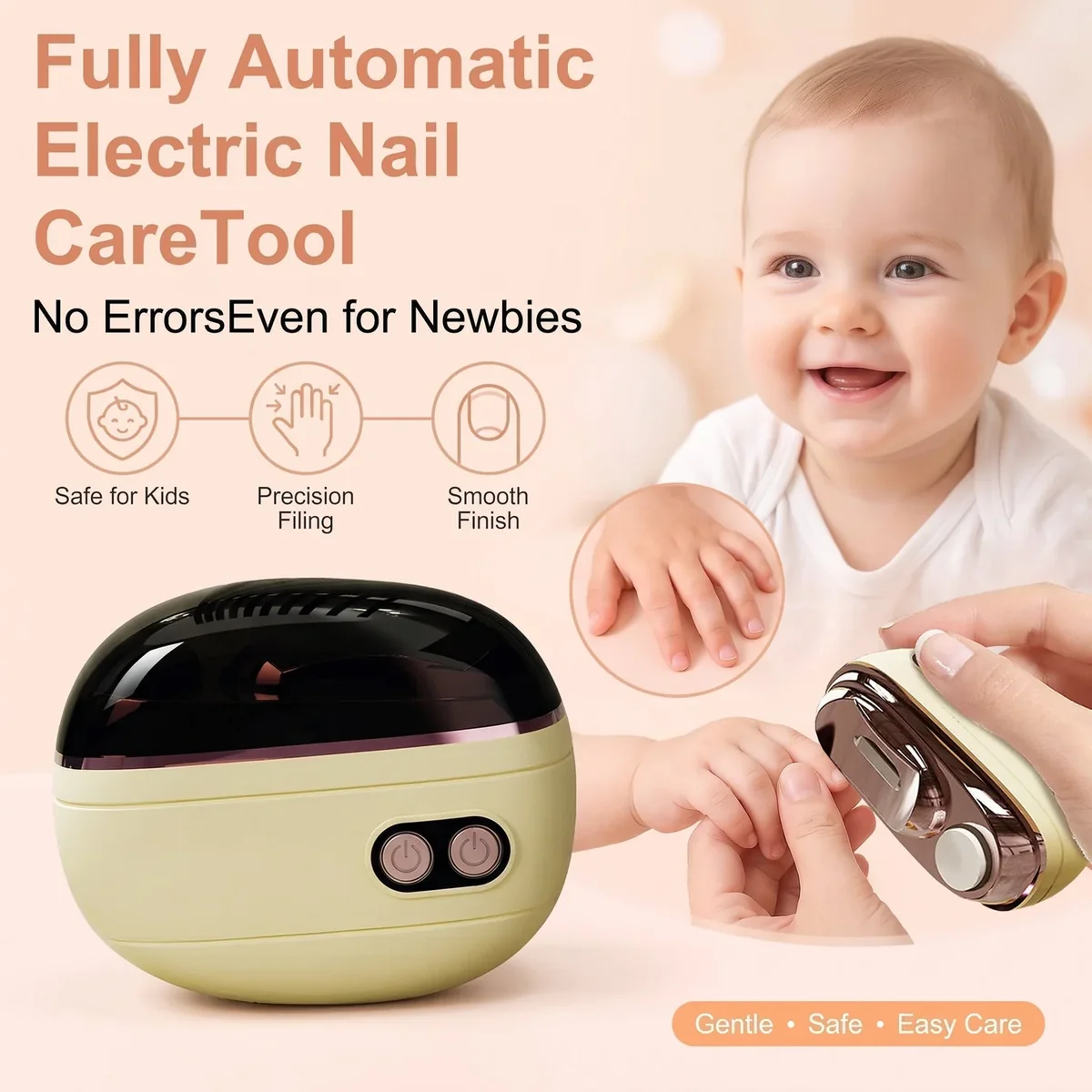 💅Safe and Practical 2-in-1 Smart Electric Nail Clipper and Polisher
