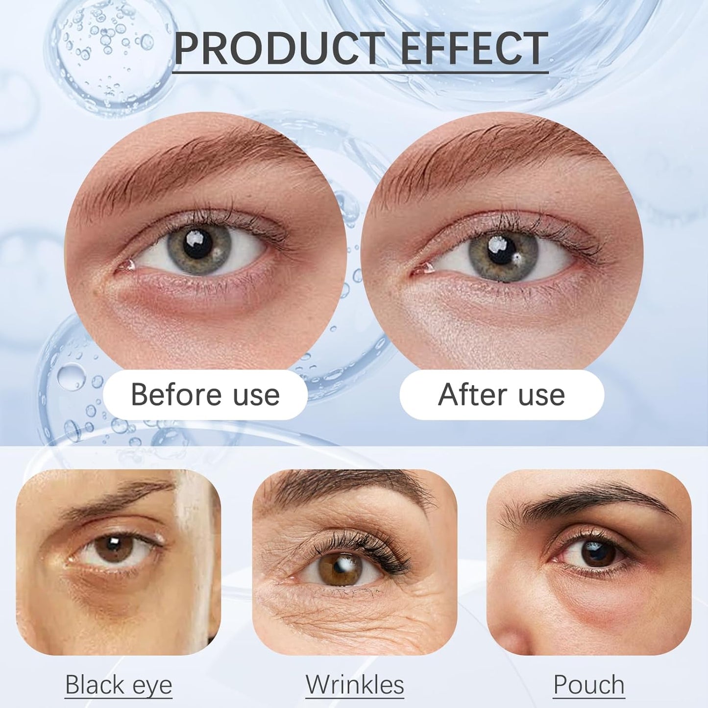 ⚡60-second fast-acting eye firming serum, easy-to-apply, long-lasting formula, lifts and firms, smooths fine lines around the eyes