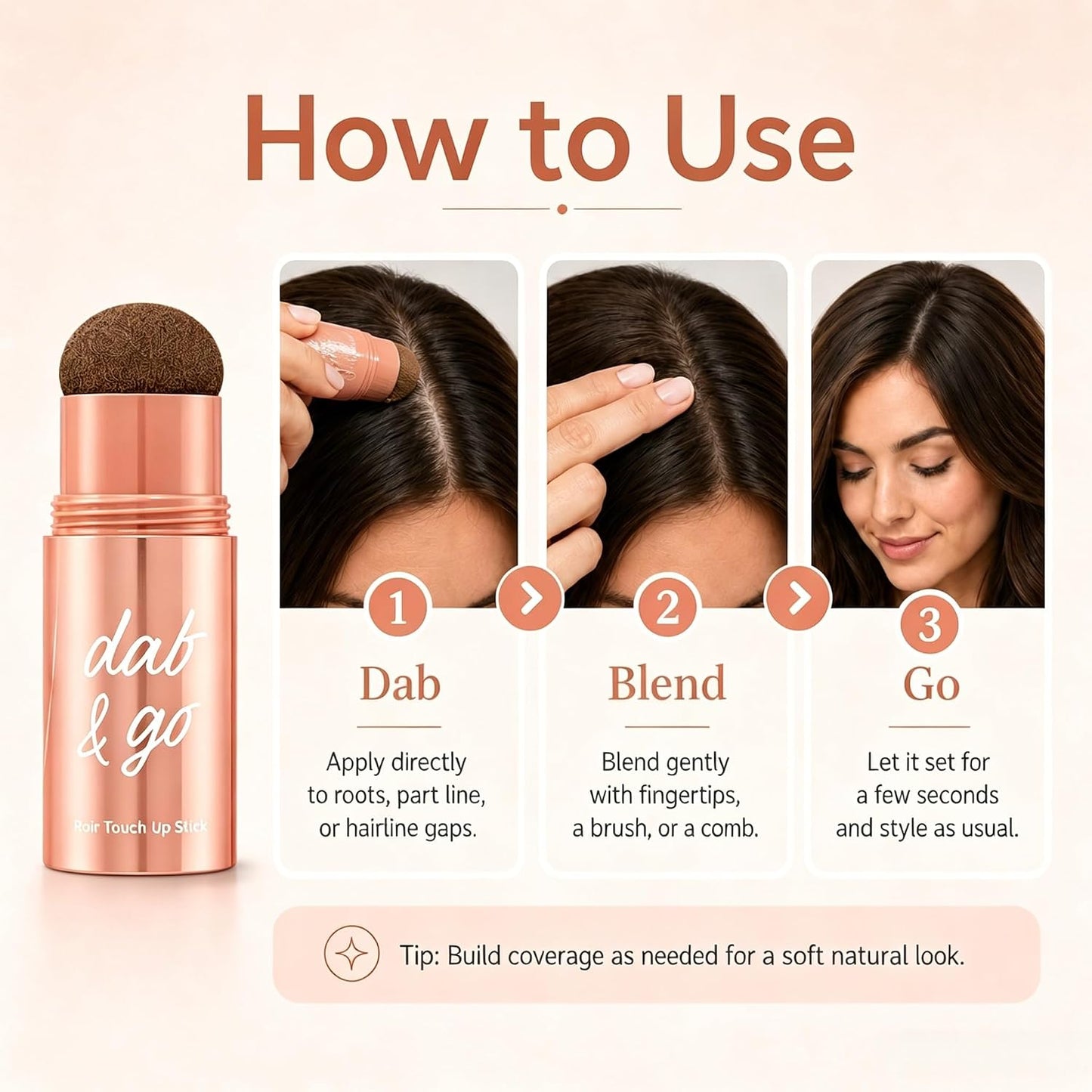 ⚡Hair Concealer – Instantly Covers Gray Roots & Thinning Hair