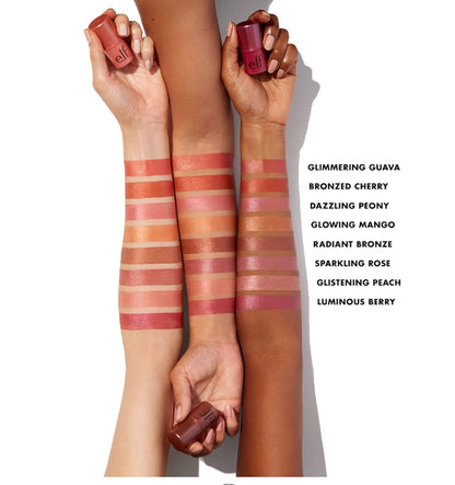 e.l.f. Monochromatic Multi Stick, Travel-Sized Luxuriously Creamy & Blendable Color, For Eyes, Lips & Cheeks, Vegan & Cruelty-Free, Dazzling Peony,