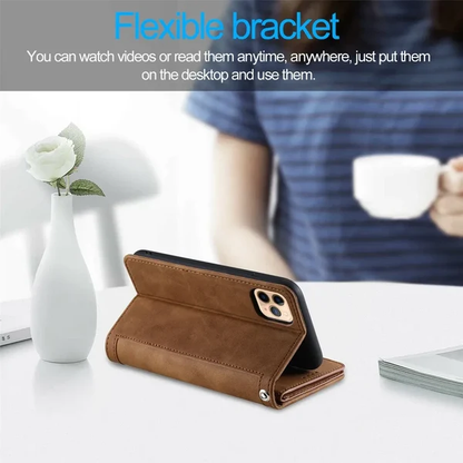 Luxury Zipper Wallet Phone Case for iPhone👛