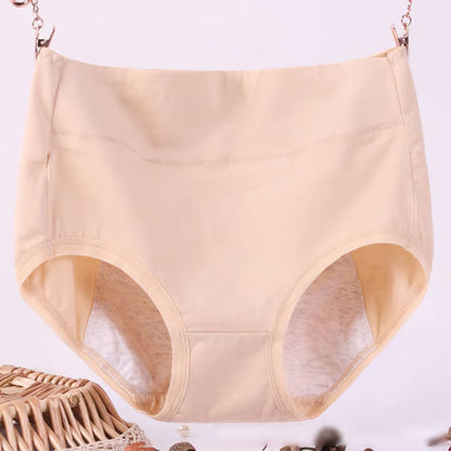 🔥-High waist plus size cotton antibacterial and leak-proof physiological underwear