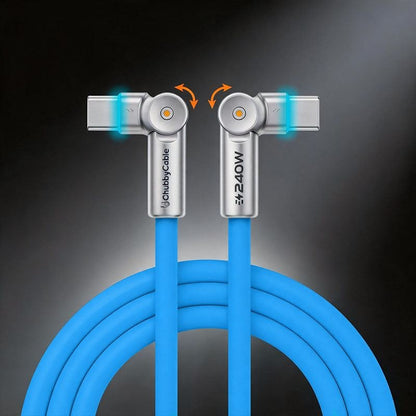🔥🔥 240W Dual 180° Rotating Fast Charging Cable With LED Light