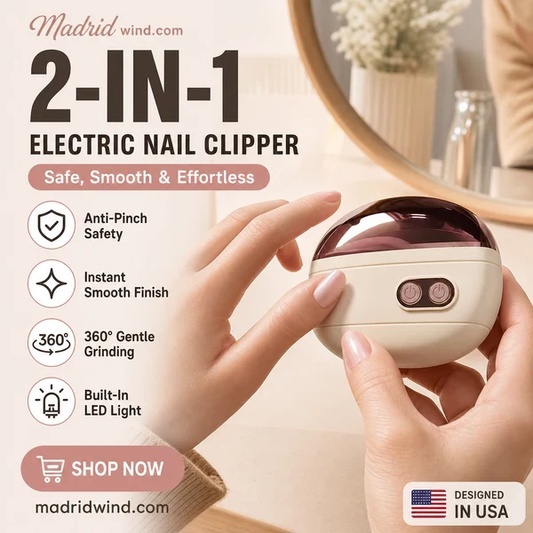 💅Safe and Practical 2-in-1 Smart Electric Nail Clipper and Polisher