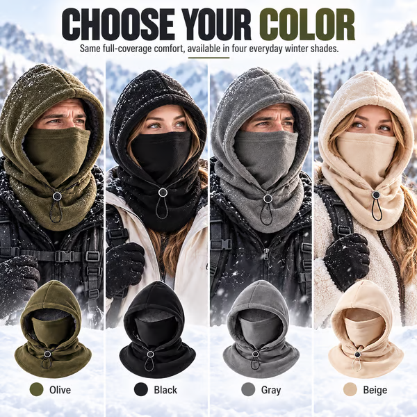 ❄️3-in-1 Winter Windproof Balaclava—All-around winter protection for the face and neck, designed for the outdoors