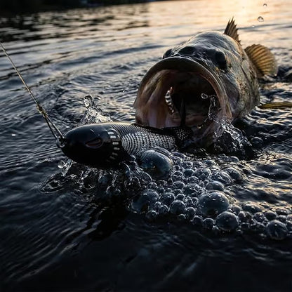 🦈 Elite Surface Predator: Multi-Jointed 360° Rotating Tail Lure