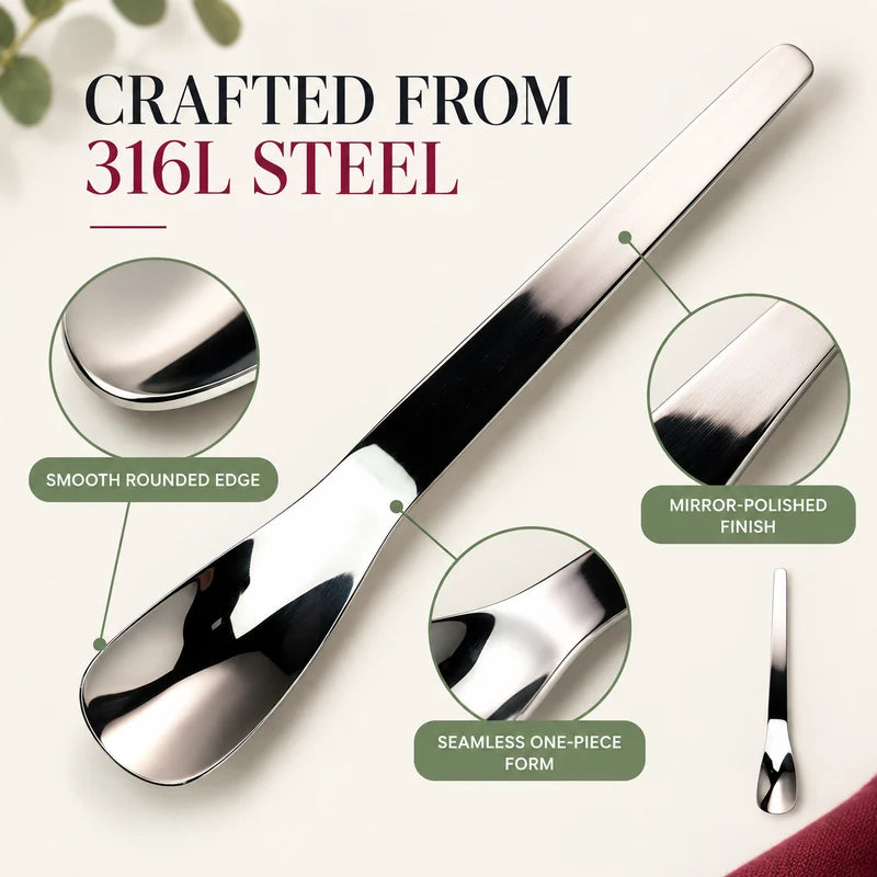 🔥HOT SALE🔥Stainless Steel Dessert Spoon with Long Ergonomic Handle