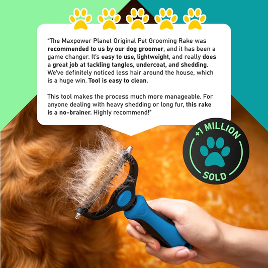 🐾Professional double-sided pet hair removal tool for dogs and cats—gentle and highly effective for a hair-free home.🐈